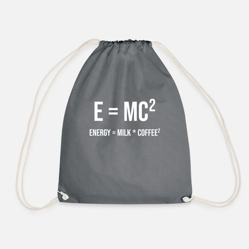 E=MC² - ENERGIE = MILCH * KAFFEE² - Turnbeutel - Grau