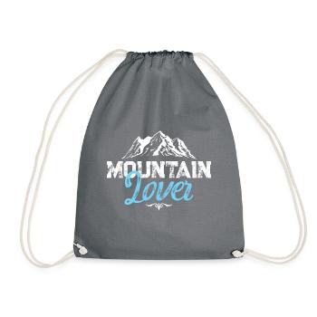 berge mountain lover - Turnbeutel - Grau - Vorne
