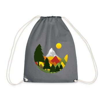 Mountains Mountains Autumn - Drawstring Bag - grey - Front