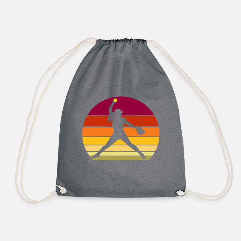 Baseball Softball Sport - Turnbeutel - Grau
