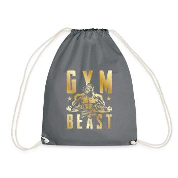 gorilla gym beast gold - Turnbeutel - Grau - Vorne