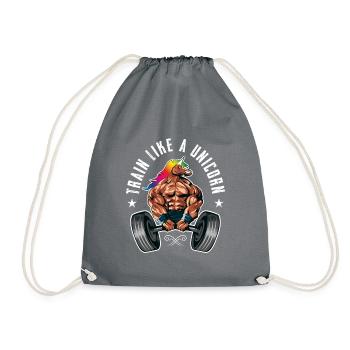 Unicorn Train comme une licorne - Sac de sport léger - gris - Devant
