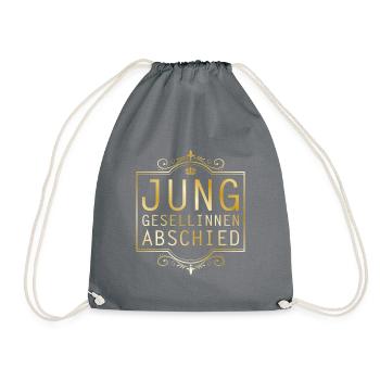 junggesellinnen abschied gold - Turnbeutel - Grau - Vorne