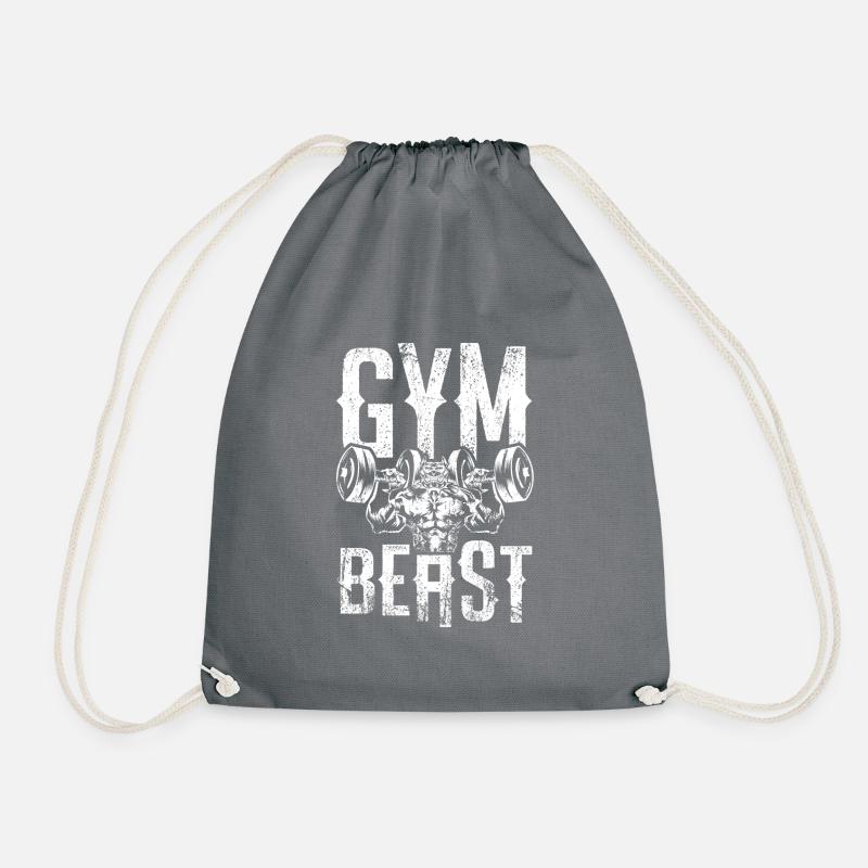 Gym Beast Hund - Turnbeutel - Grau