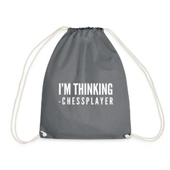 Je pense aux joueurs d'échecs - Sac de sport léger - gris - Devant