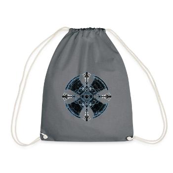 Celtic cross - Drawstring Bag - grey - Front