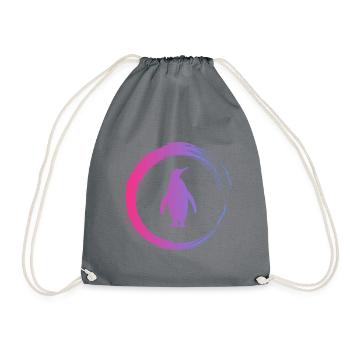 Pinguin - Turnbeutel - Grau - Vorne