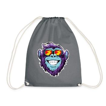 Lunettes de soleil tête de singe - Sac de sport léger - gris - Devant