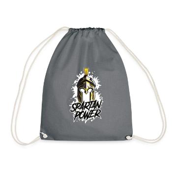 Spartaner helm power - Turnbeutel - Grau - Vorne