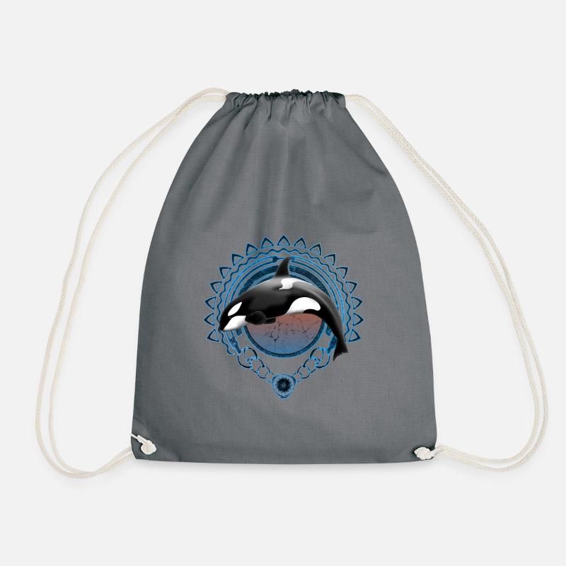 Orca killer whale - Drawstring Bag - grey