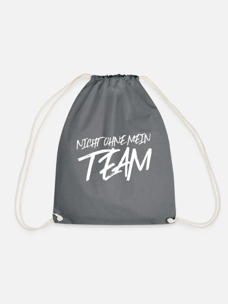 nicht ohne mein team - Turnbeutel - Grau
