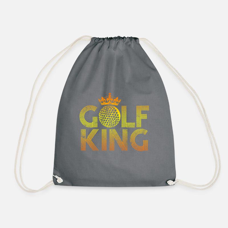 Golf King Spruch Krone - Turnbeutel - Grau