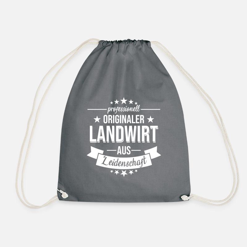 Landwirt Bauer Spruch Beruf Bauernhof Geschenk - Turnbeutel - Grau