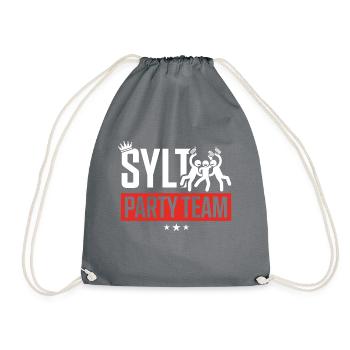 Sylt Party Team Urlaub - Turnbeutel - Grau - Vorne