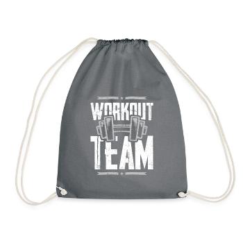 Workout team gym fitness - Drawstring Bag - grey - Front