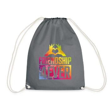 Amitié pour toujours coeur main - Sac de sport léger - gris - Devant