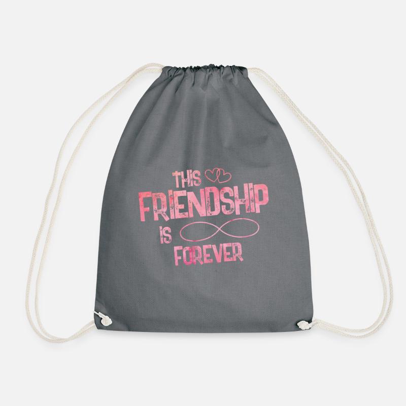 Freundschaft cool freunde - Turnbeutel - Grau