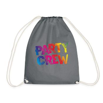Party crew celebrate birthday - Drawstring Bag - grey - Front