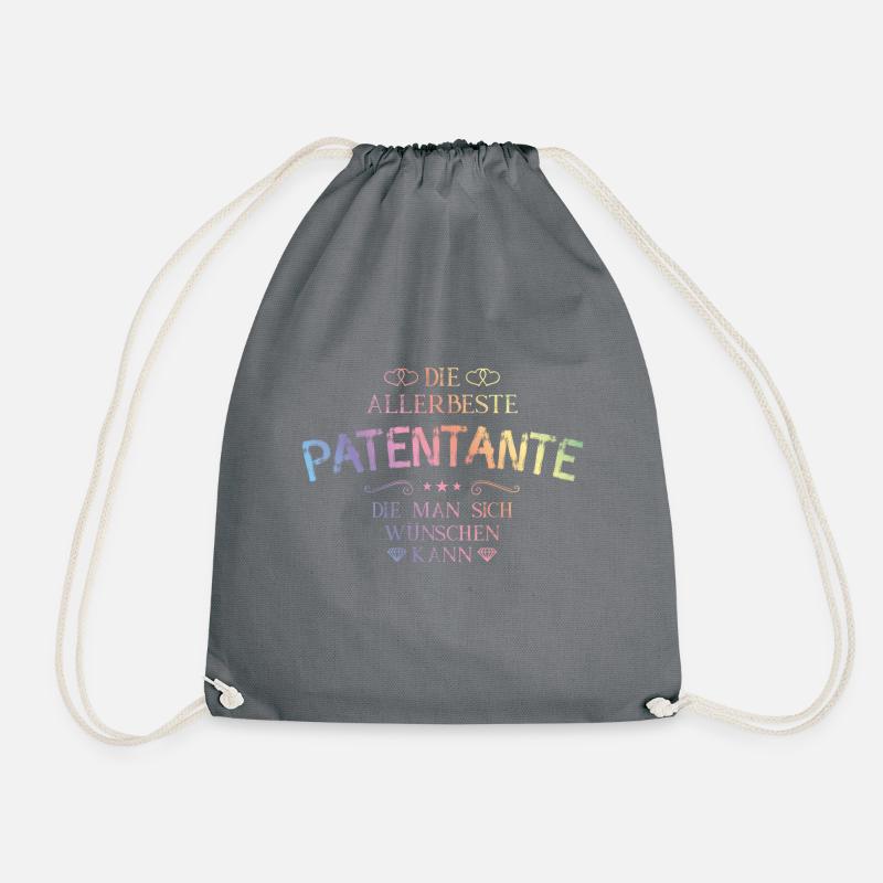Die Allerbeste Patentante - Turnbeutel - Grau