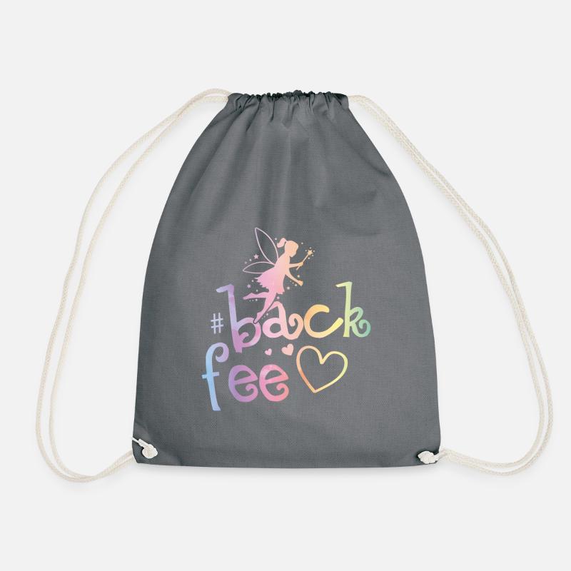Fee Backen Herz Backfee - Turnbeutel - Grau