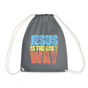 Jesus Christus Glaube - Turnbeutel - Grau - Vorne