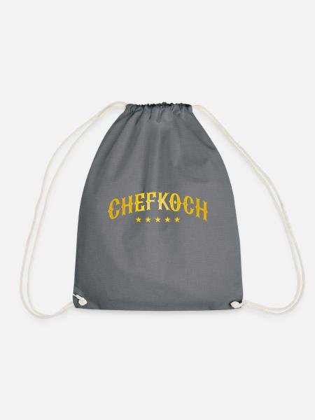 Chefkoch Kochen Sterne Koch - Turnbeutel - Grau