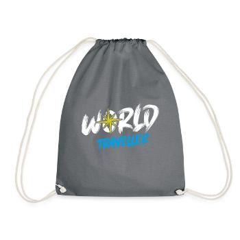 Travel Compass Travel Vacationers - Drawstring Bag - grey - Front