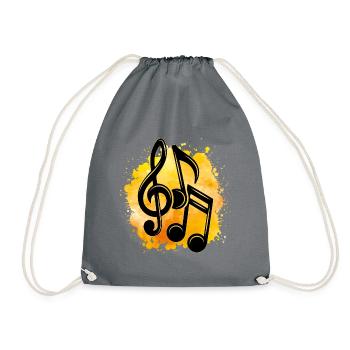 Musique note de musique clé musicale - Sac de sport léger - gris - Devant