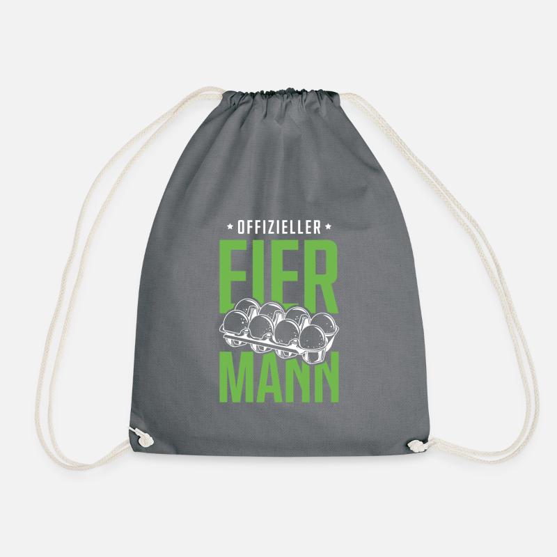 Offizieller Eiermann Eier - Turnbeutel - Grau