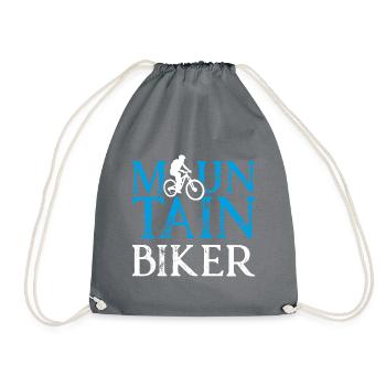 Mountain bikers - Drawstring Bag - grey - Front