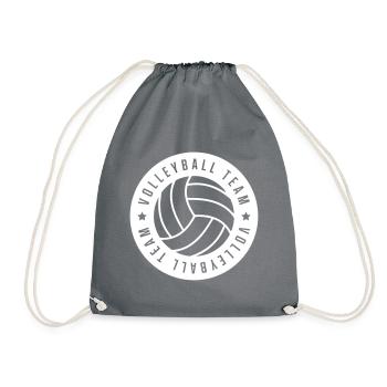 volleyball team - Drawstring Bag - grey - Front