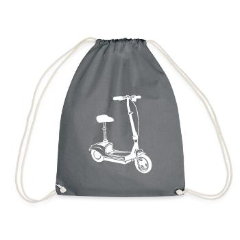 E Scooter Electric bike - Drawstring Bag - grey - Front