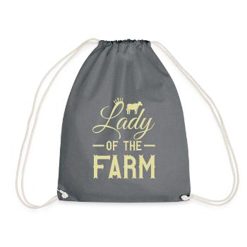 Lady Farmer Landwirtin - Turnbeutel - Grau - Vorne