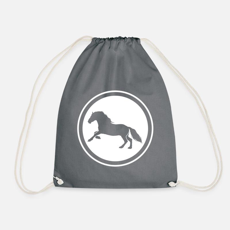 Horse Horse icon - Drawstring Bag - grey