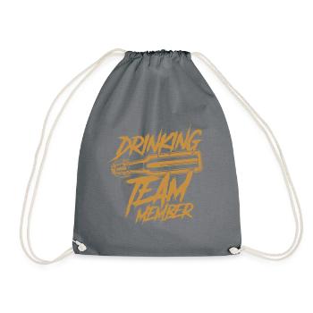 Drinking Team Member Bierflasche - Turnbeutel - Grau - Vorne