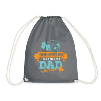 Fotograf Vater Papa cooler - Turnbeutel - Grau - Vorne