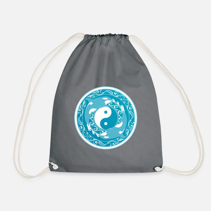 Yin Yang Orcas - Turnbeutel - Grau