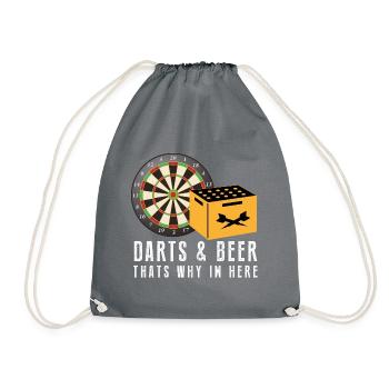 Darts Evolution Dart Sport Bullseye fun geschenk - Turnbeutel - Grau - Vorne
