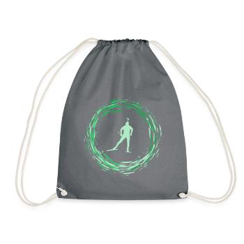 biathlon - Drawstring Bag - grey - Front