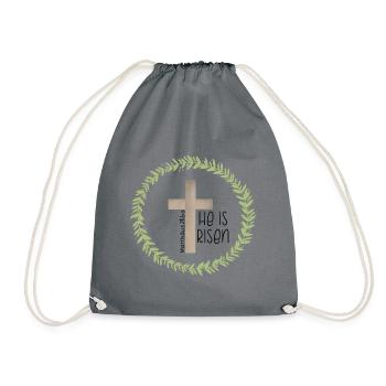 He is risen - Turnbeutel - Grau - Vorne