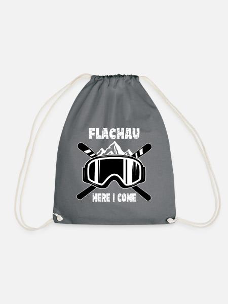 Flachau Skiurlaub Skipiste - Turnbeutel - Grau
