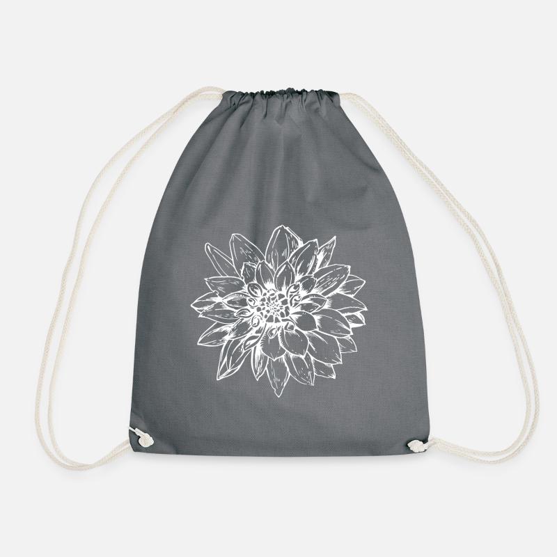 Dahlia blanc - Sac de sport léger - gris