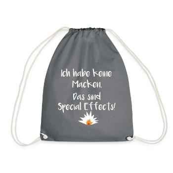 Lustiger Spruch T-Shirt Witzig als Geschenk - Turnbeutel - Grau - Vorne