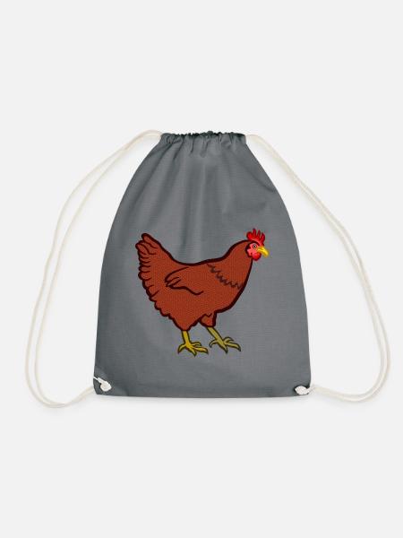 Ein Huhn - Turnbeutel - Grau