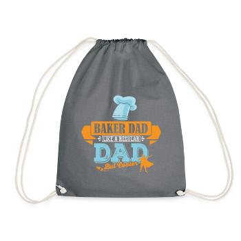 Bäcker Vater Papa cooler - Turnbeutel - Grau - Vorne