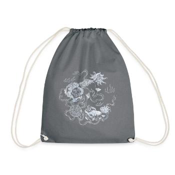 Dragon de tatouage chinois - Sac de sport léger - gris - Devant