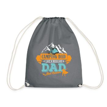 Camping Vater Papa cooler - Turnbeutel - Grau - Vorne