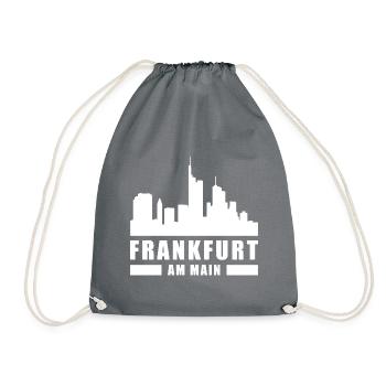 Frankfurt Skyline Hessen FFM 069 Frankfurt Liebe - Drawstring Bag - grey - Front