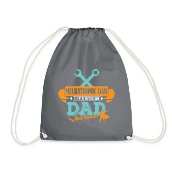 Mechatroniker Vater cooler Papa - Turnbeutel - Grau - Vorne