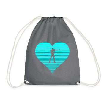 biathlon - Drawstring Bag - grey - Front